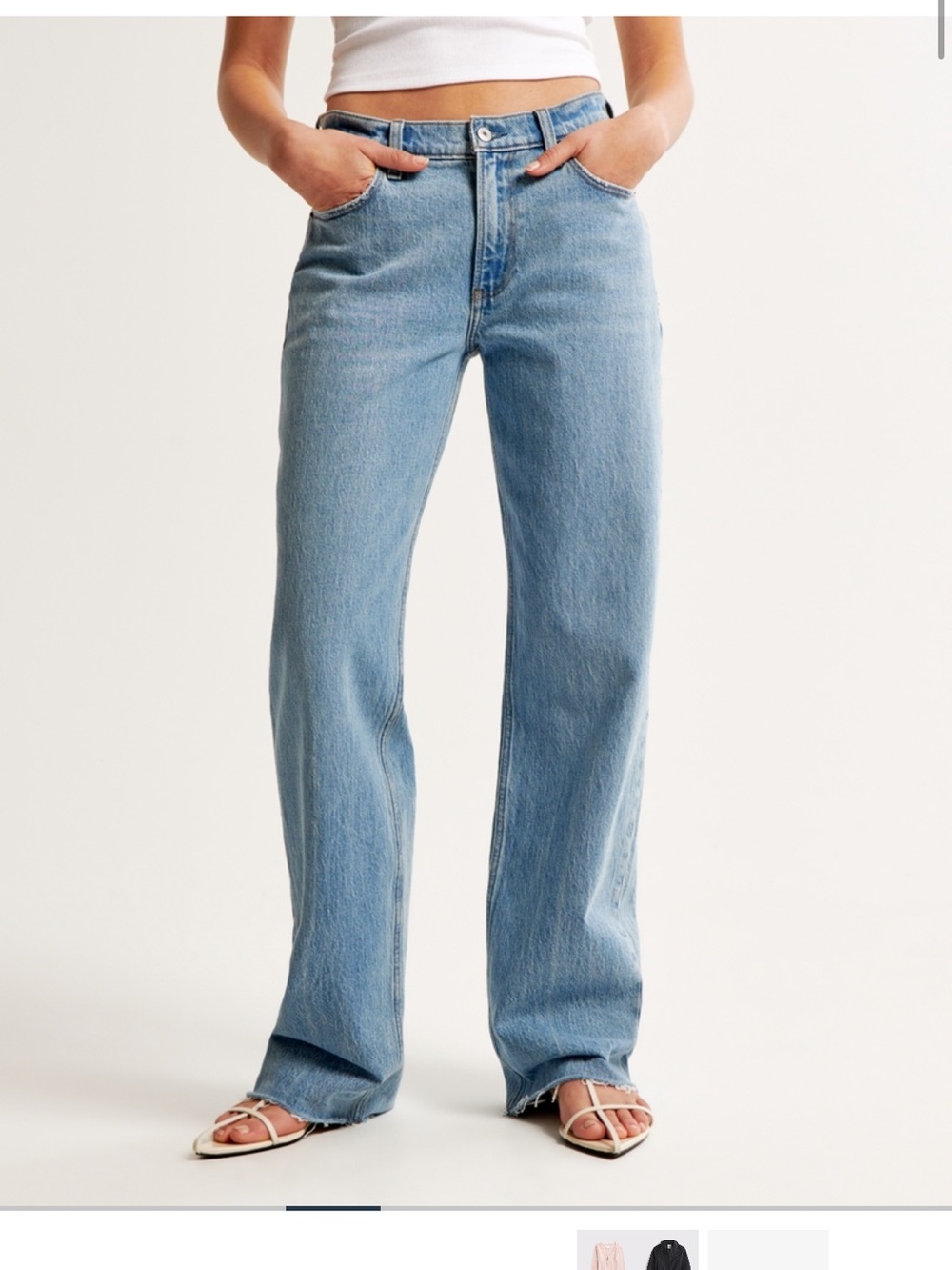 Abercrombie baggy low rise jeans